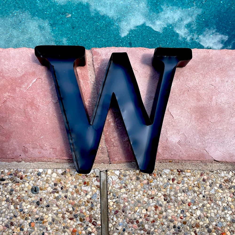 Wine Cork Holder Metal Letter W